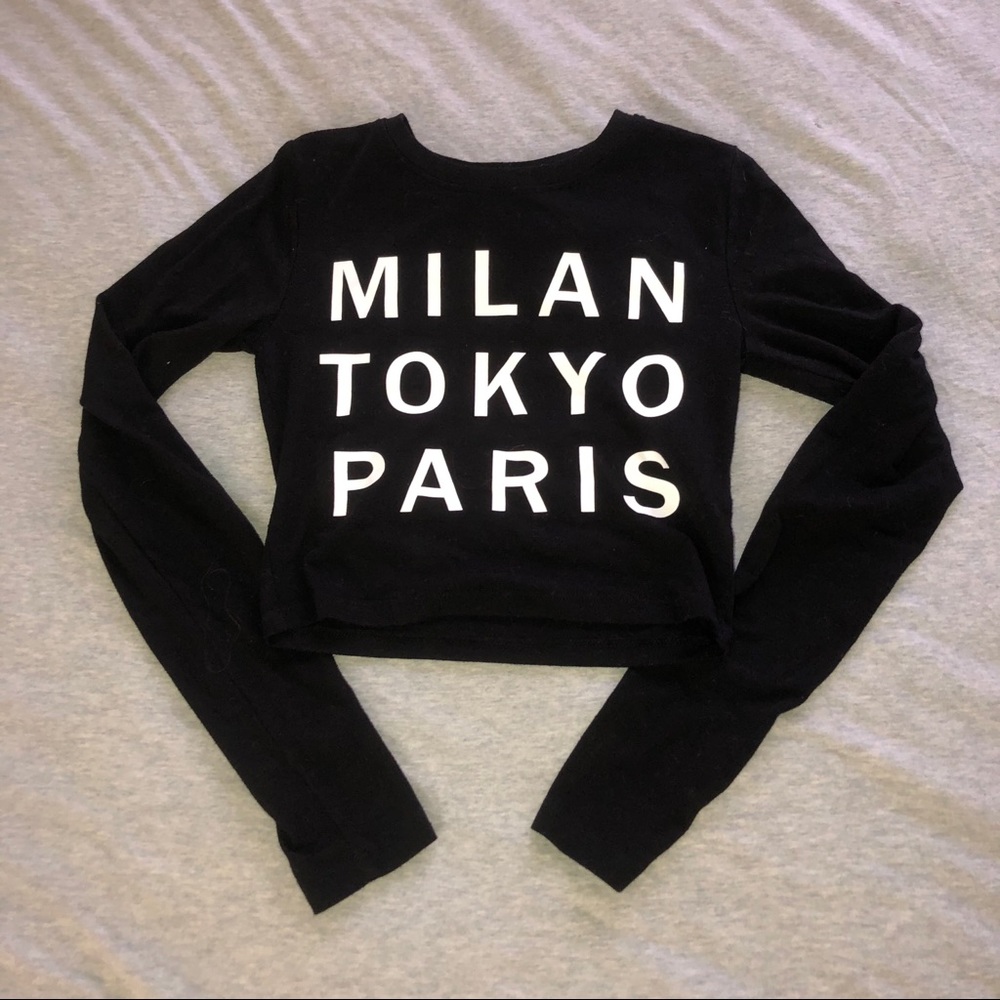 FOREVER 21 Long Sleeve Crop Top